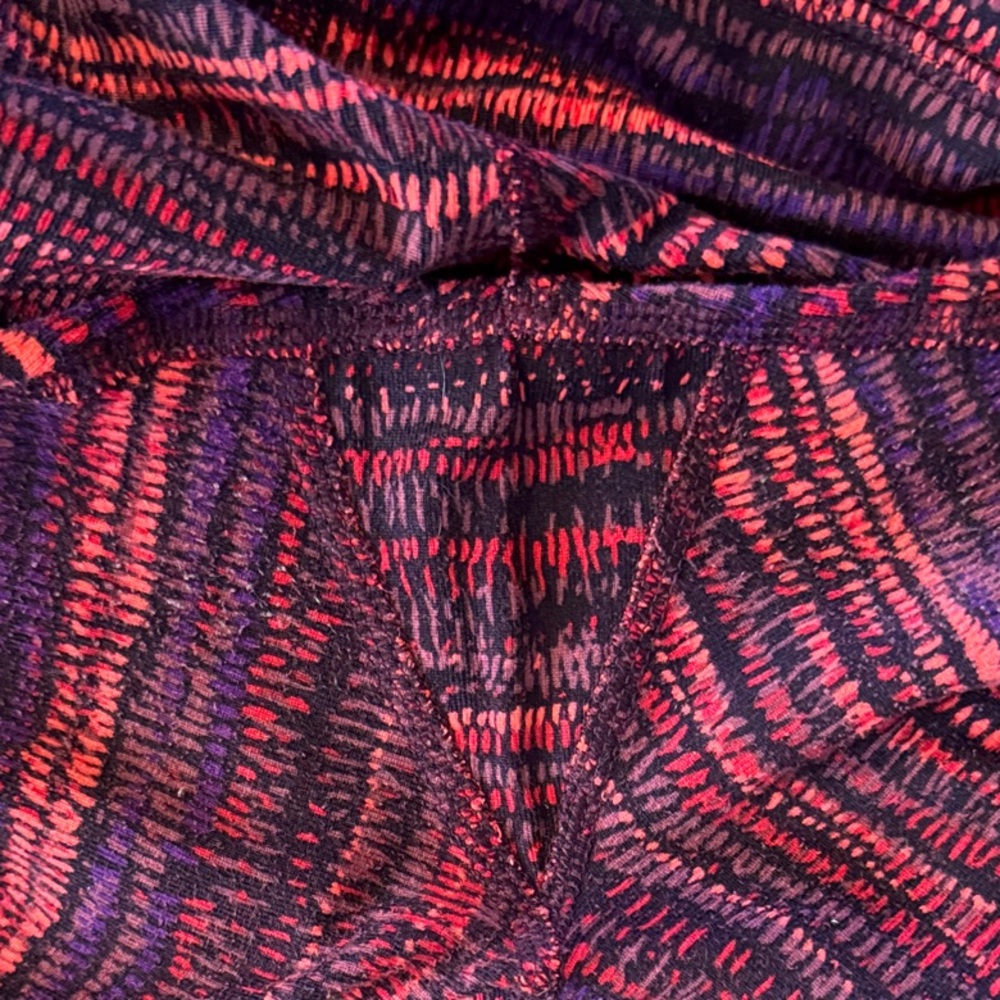 Athleta Striped Leggings - Pink, Orange and Purple - Picture 3 of 4